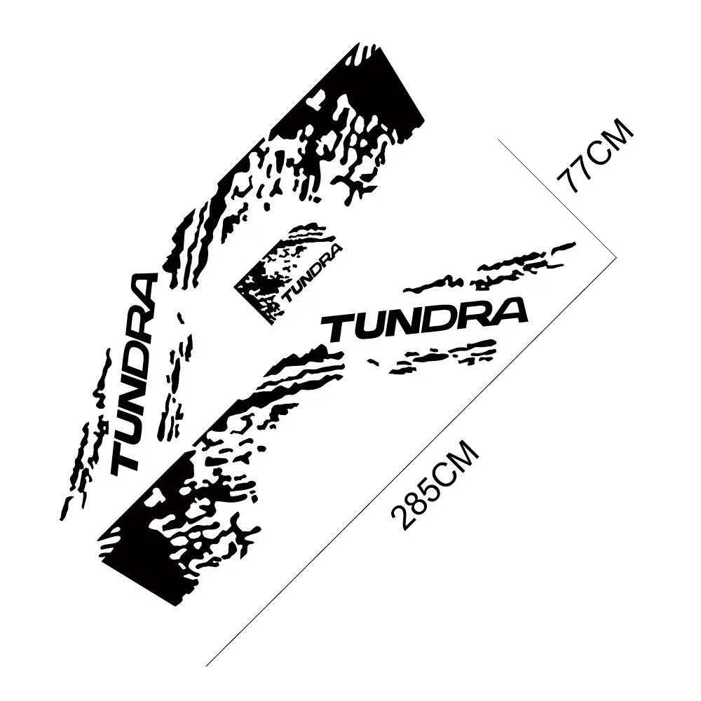 Pickup Body Side Stickers For Toyota Tundra TRD Limited SR5 Truck Splash Grunge Decor Decals Trunk Vinyl Covers Auto Accessories