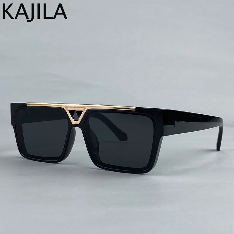Übergroße polarisierte quadratische Steampunk-Sonnenbrille für Herren, groß, 2025, Luxusmarke, Vintage-Punk-Sonnenbrille für Männer, klassische Farbtöne, UV400 – Detail 1
