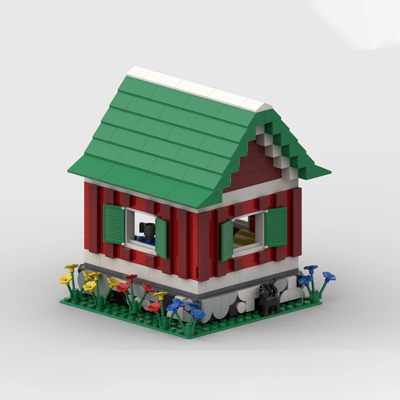 

377pcs MOC Swedish Summerhouse Summerhuset Modular Streetscape Model Building Blocks Christmas Gifts Construction Toy Brick