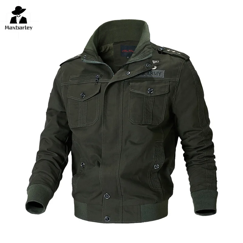 Spring Autumn New Jacket Men Fashion Casual Windbreaker Jacket Coat Male Outwear Plus Size Work Uniform Embroidery Baggy