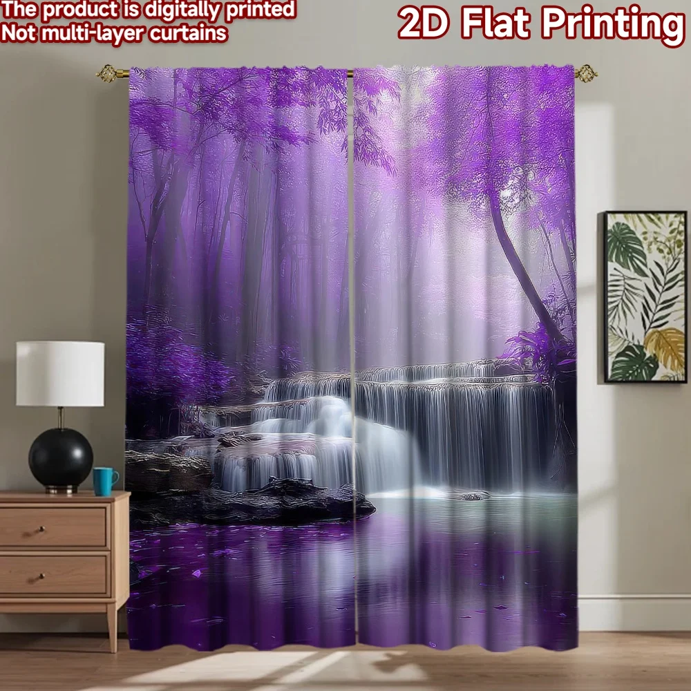 

1pc 2D flat Photography Backdrop Popular Party Backdrop Enchanted Purple Forest 100% Polyester Anniversary Perfect for Wall and