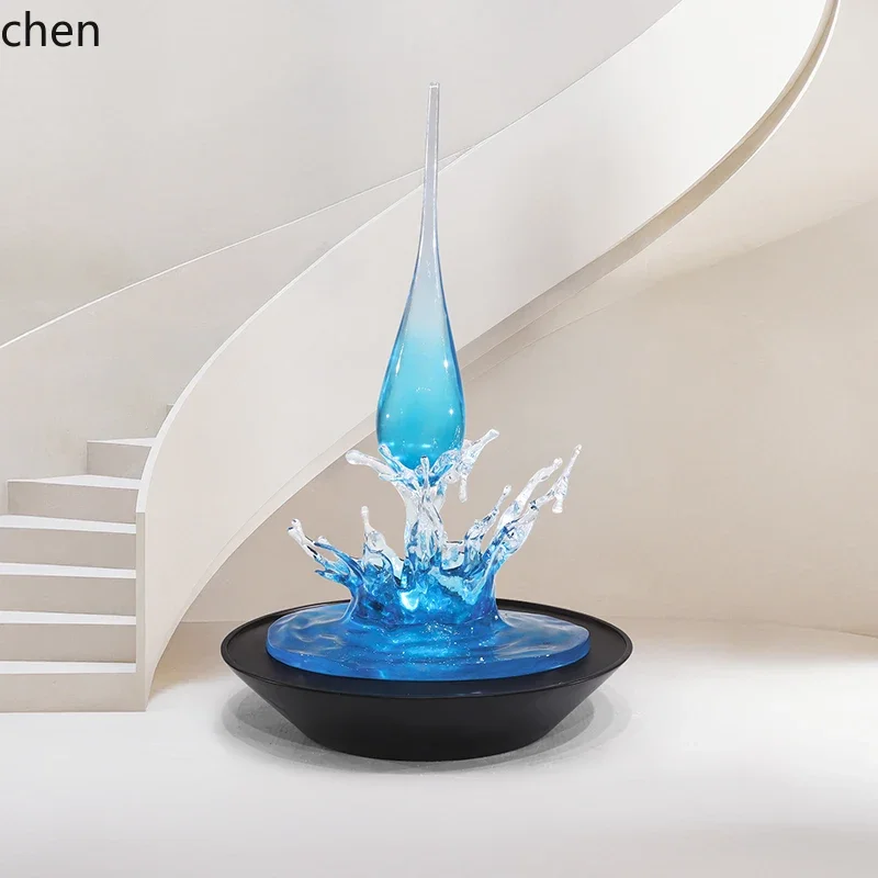 ZML Wave Sculpture Pendant Art Installation Decoration Large Floor Ornament