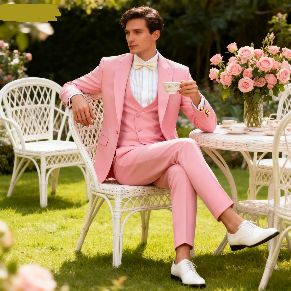 

Уникальный мужской костюм из трех предметов Suave цвета хаки с пиковыми лацканами (куртка + брюки + жилет) для свадебной вечеринки