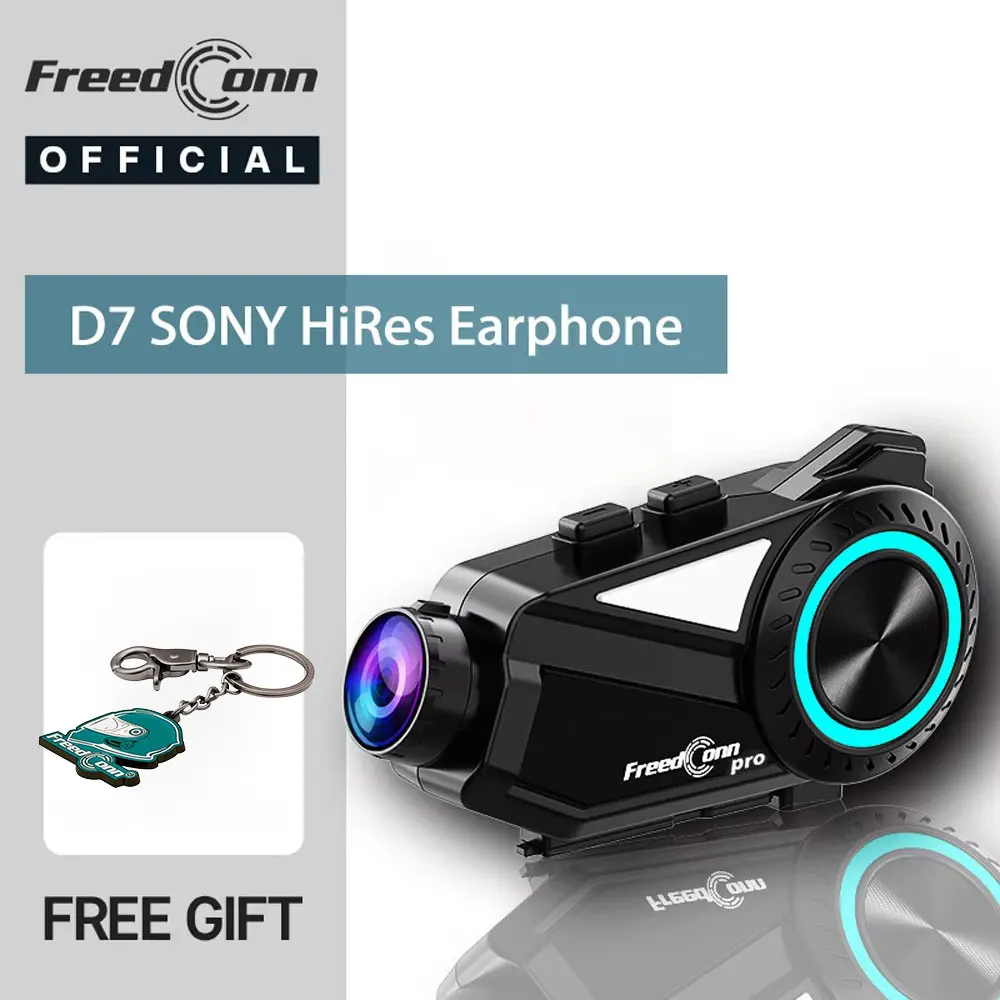 Freedconn R3 Motorcycle Helmet Headset Group Intercom Dash Cam Motor Auto DVR WiFi App 1440P 8 Riders 800M Music Share FM