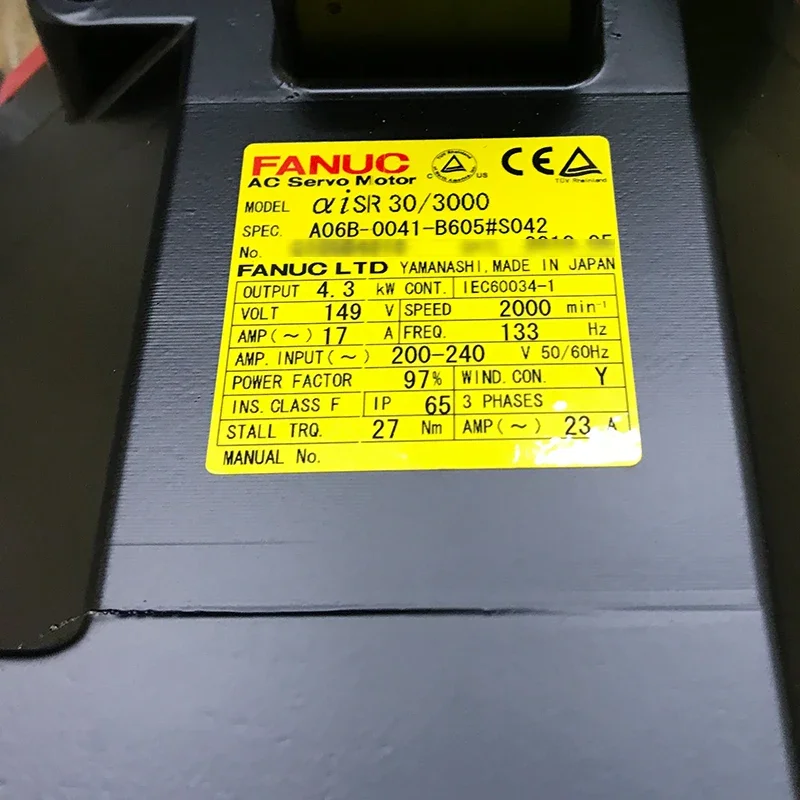 brand new A06B-0041-B605 #S042 Fanuc AC Servo Motor Tested Ok For CNC Machine