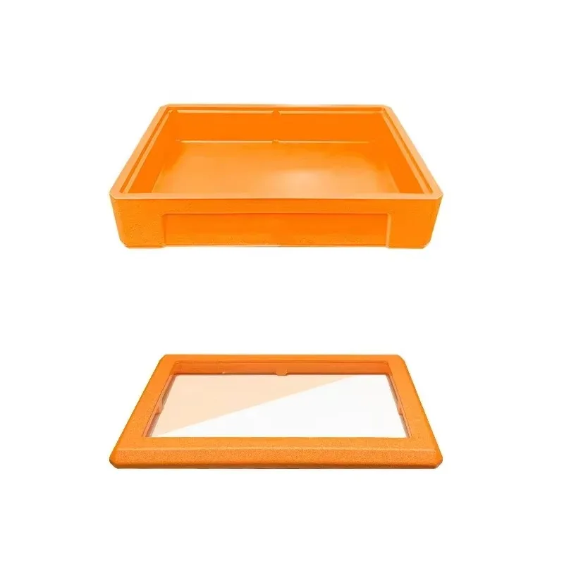 1pcs Portable Insulated Foam Cooler Box Transparent Cover Design Also for Tiramisu Mold Storage