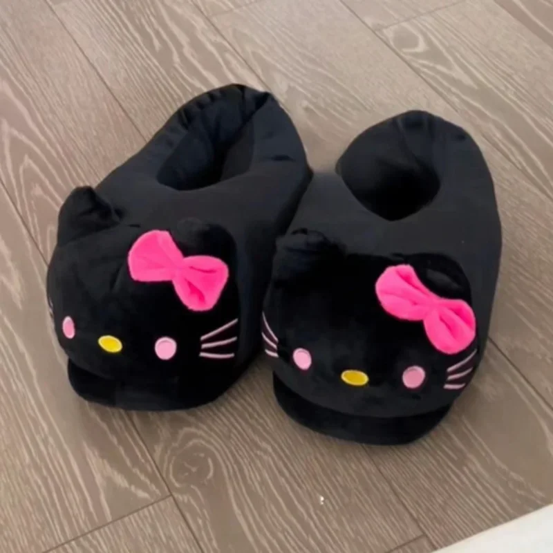 Sanrio winter Hello Kitty cute warm home women's shoes cartoon non-slip thick sole thickened all-inclusive foot cotton slippers