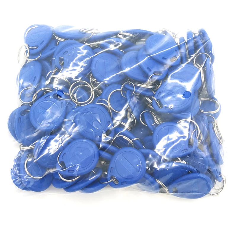 100pcs 125Khz RFID Tag Proximity Keyfobs Ring Access Control Card 11 Colour for Access Control Time Attendance Read-only