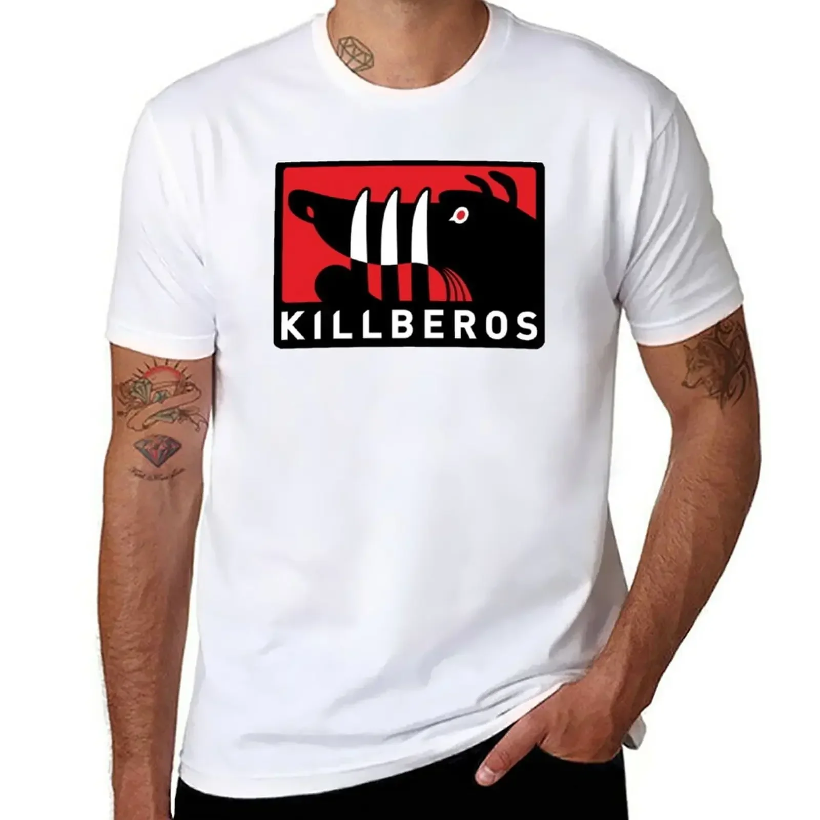 

Футболка с логотипом killberos, корейская модная мужская футболка
