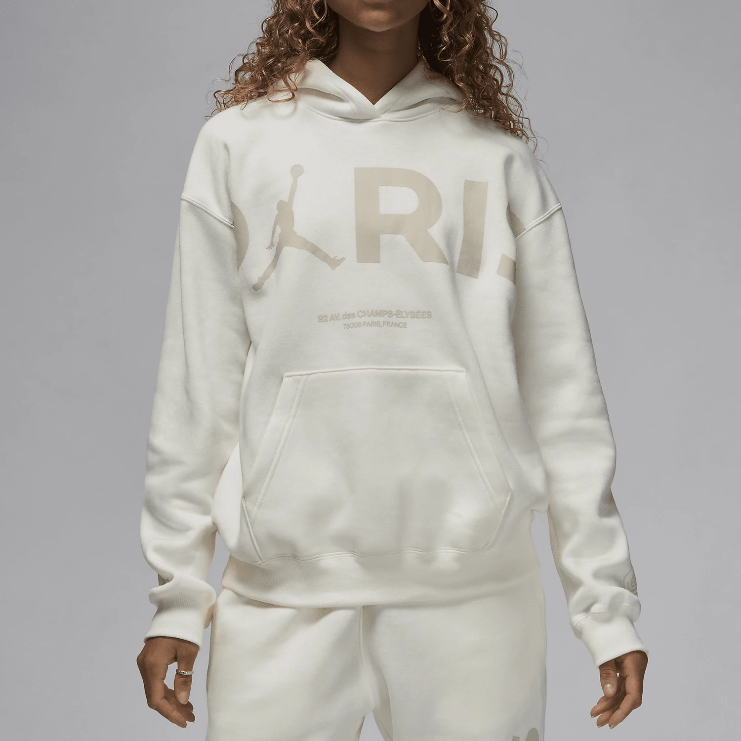 Nike genuine JORDAN women's fleece pullover printed hooded sweatshirt FV7755-133