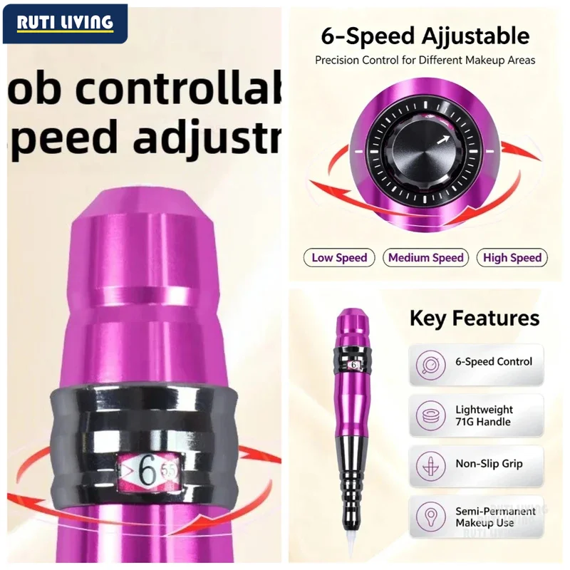 Permanent Makeup Machine Rotary Tattoo Machines Pen Semi-PMU Pens Eyebrow Lip Piercing Gun Tatuagem Microblading Supplies Kit