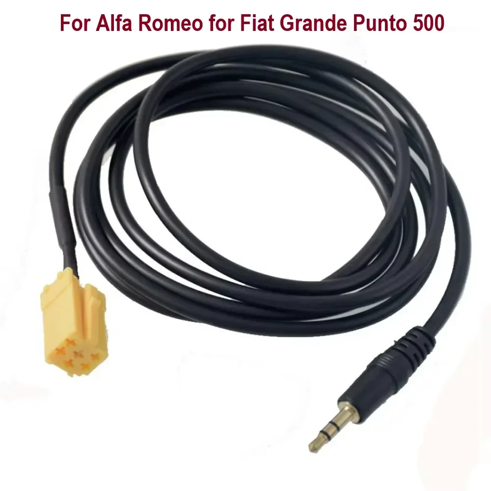 Aux Cable Adapter For Alfa Romeo For Fiat Grande Punto 500 Car 3.5MM Jack Audio Player to ISO 6Pin Connector