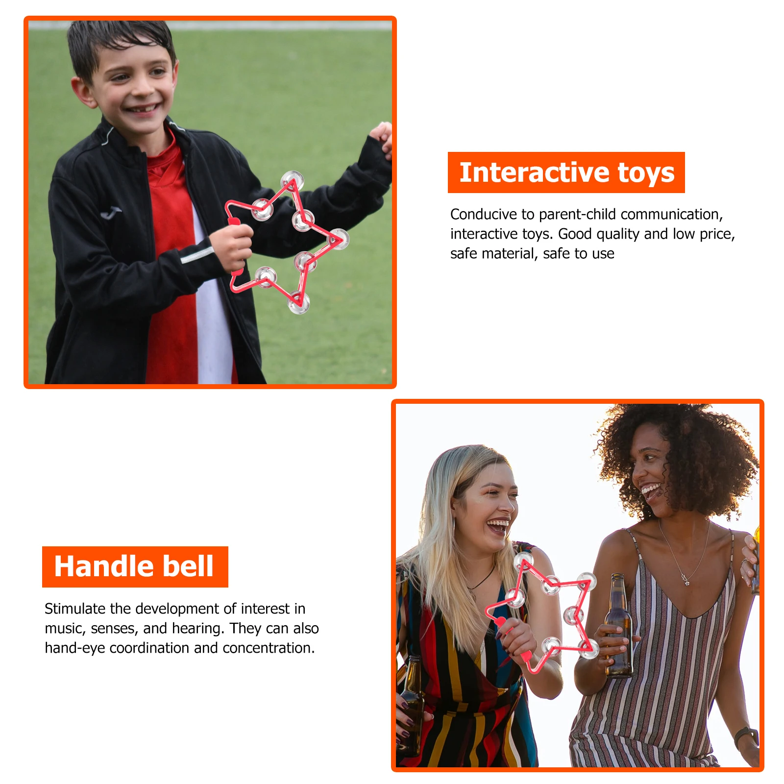 

1pc Hand Bell Kids Tambourine Music Enlightenment For Children Rhythm Instrument Shaking Percussion Plaything Birthday Gift