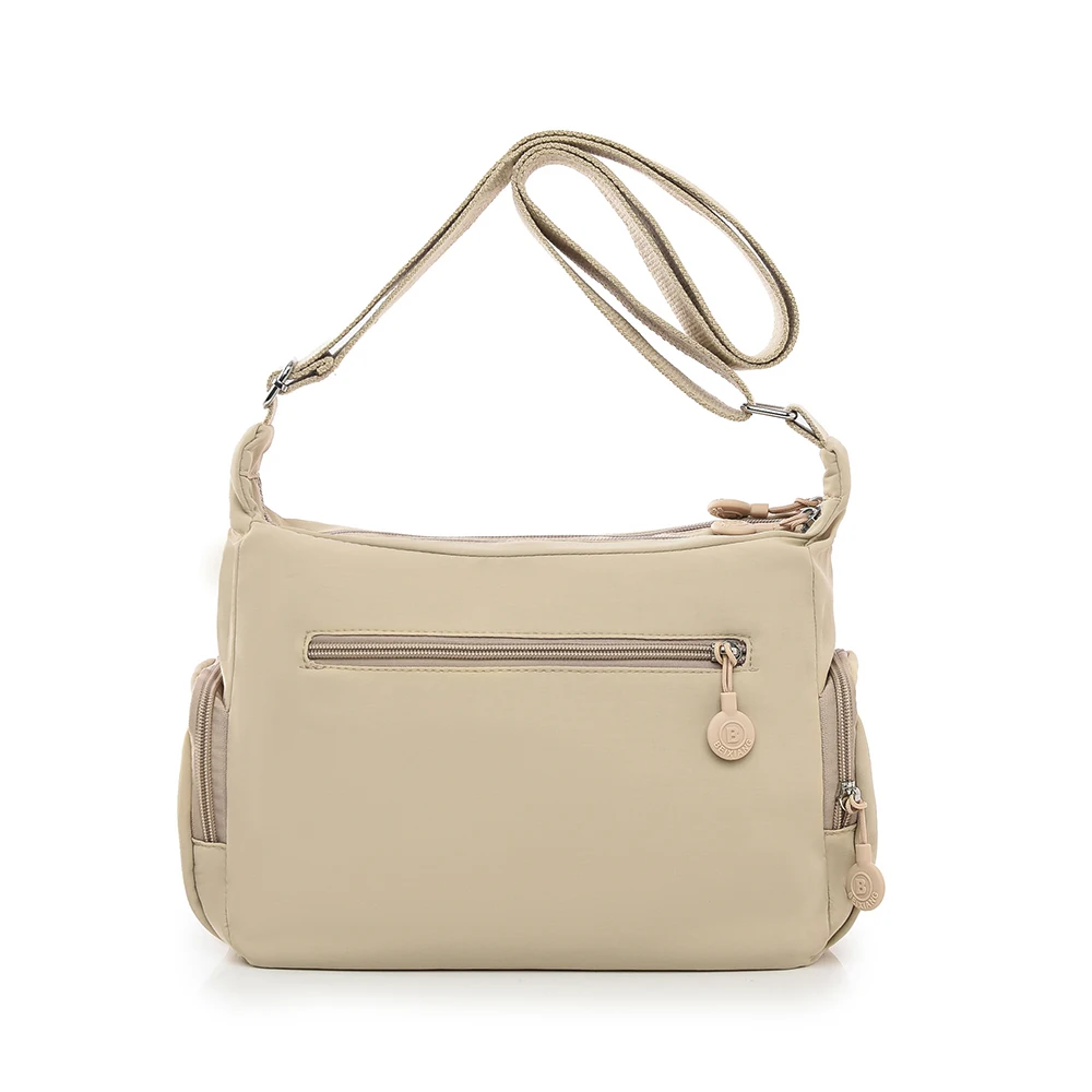 Leichte Damen-Umhängetasche aus Nylon mit mehreren Taschen, lässiger Oxford-Stoff-Reiserucksack, großer Tagesrucksack, Schultertasche B – Detail 3
