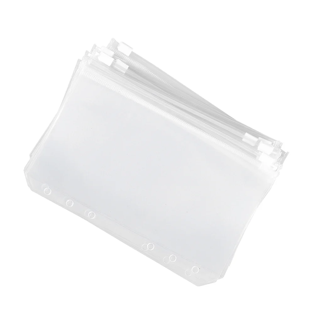 10 Pcs Office File Folder Document Bag Transparent Organizer Binder Clips The Notebook