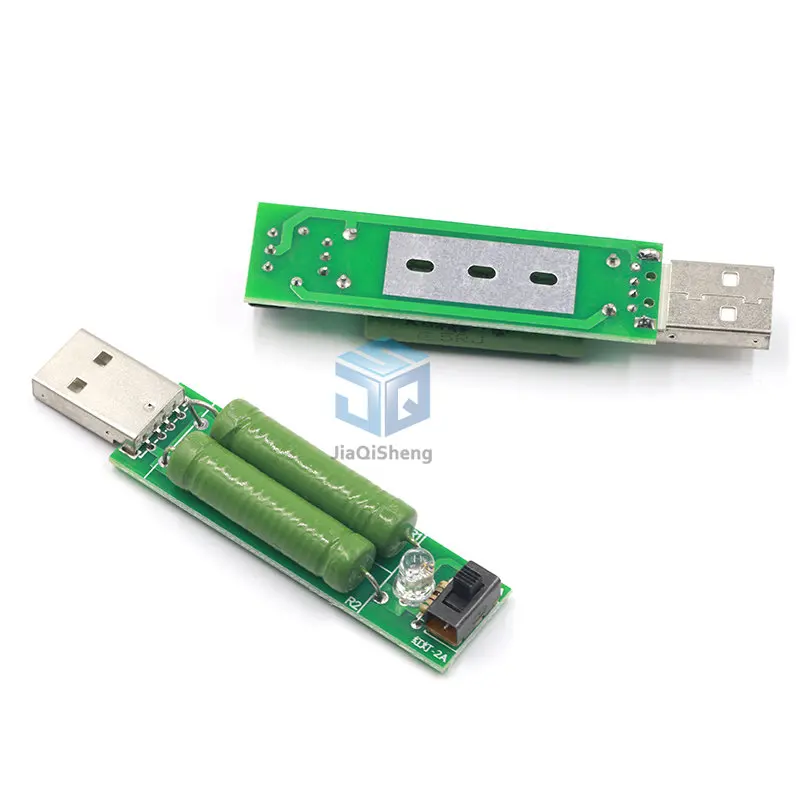 USB Port Mini Discharge Load Resistor Digital Current Voltage Meter Tester 2A/1A With Switch 1A Green Led / 2A Red Led