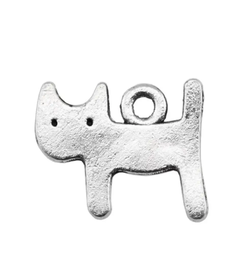 

35pcs 14*12mm Alloy metal antiqued cute cat pendants for jewelry handmade HW2580