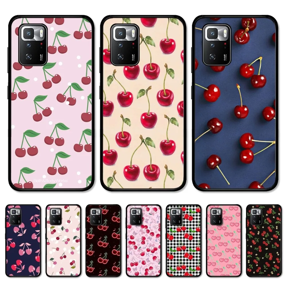 Fruit Cherry Phone Case For Redmi Note 4 X 5 A 6 7 8 Pro T 9 Pro 9S 10 Pro 11 Pro 11S 11Epro PocoM3pro