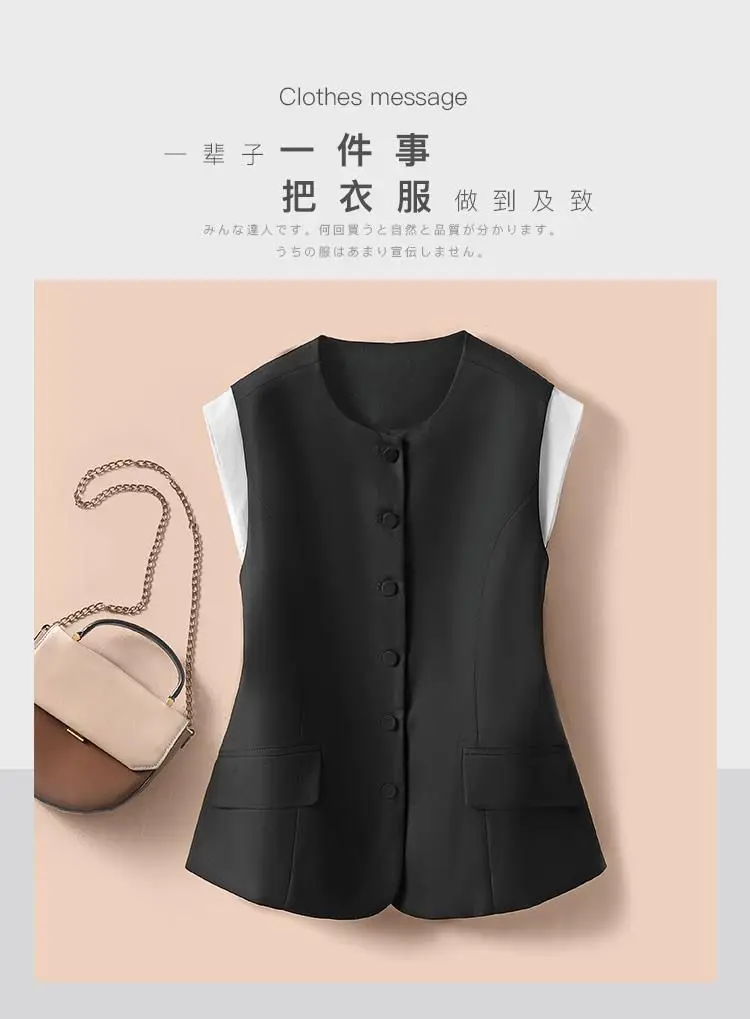 Fashionable and trendy suit vest women\'s new design with a sense of spring and autumn  jackets for women 2024