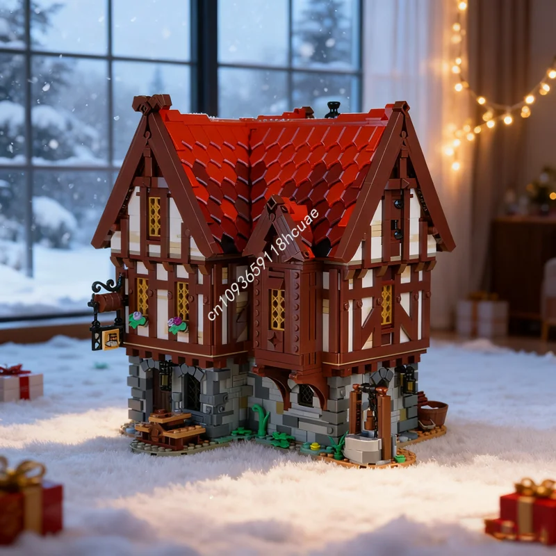 

2951pcs MOC Medieval Tavern Castleed Model Building Blocks Construction Christmas Gifts DIY Toy Creative Idea Brick Birthday