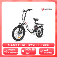 Samebike CY20 20 Inch Folding Electric Bicycle 20Inch E-Bike 350W 36V 12Ah MTB Mountain Bike Outdoor Fat Ebike for Adults