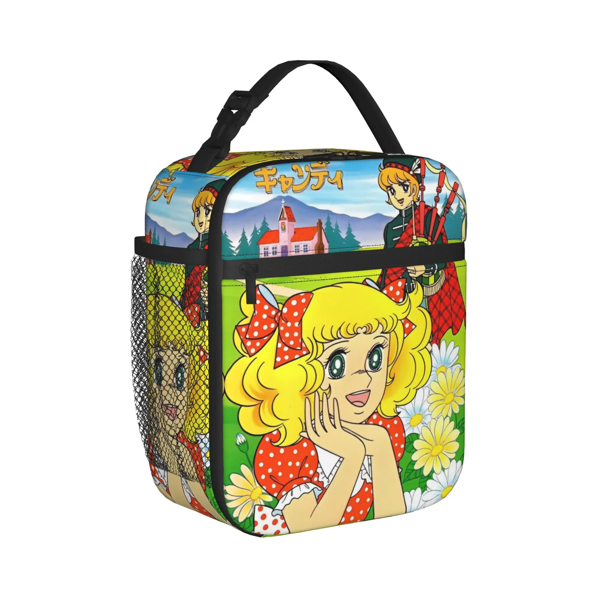 Japan Anime Candy Candy Cute Manga Insulated Lunch Bag for Work Food Storage Bag Reusable Cooler Thermal Lunch Boxes