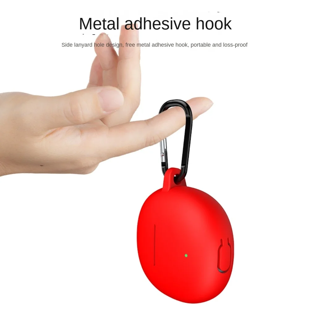 

New Soft Earphone Case Silicone with Hook Protector Cover Dustproof Shockproof Protective Sleeve for IQOO TWS Air2/VIVO TWS AIR2
