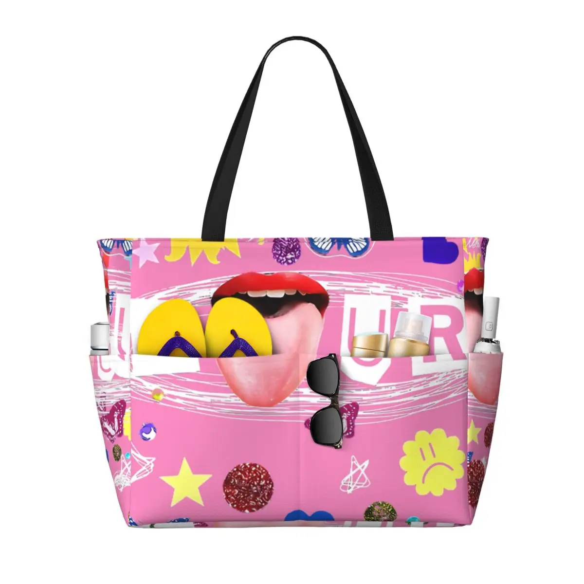 Bolsa de praia de verão, sacola de compras de grande capacidade, Olivia Vampire Rodrigos Sour Fashion Tote Bag para viagens