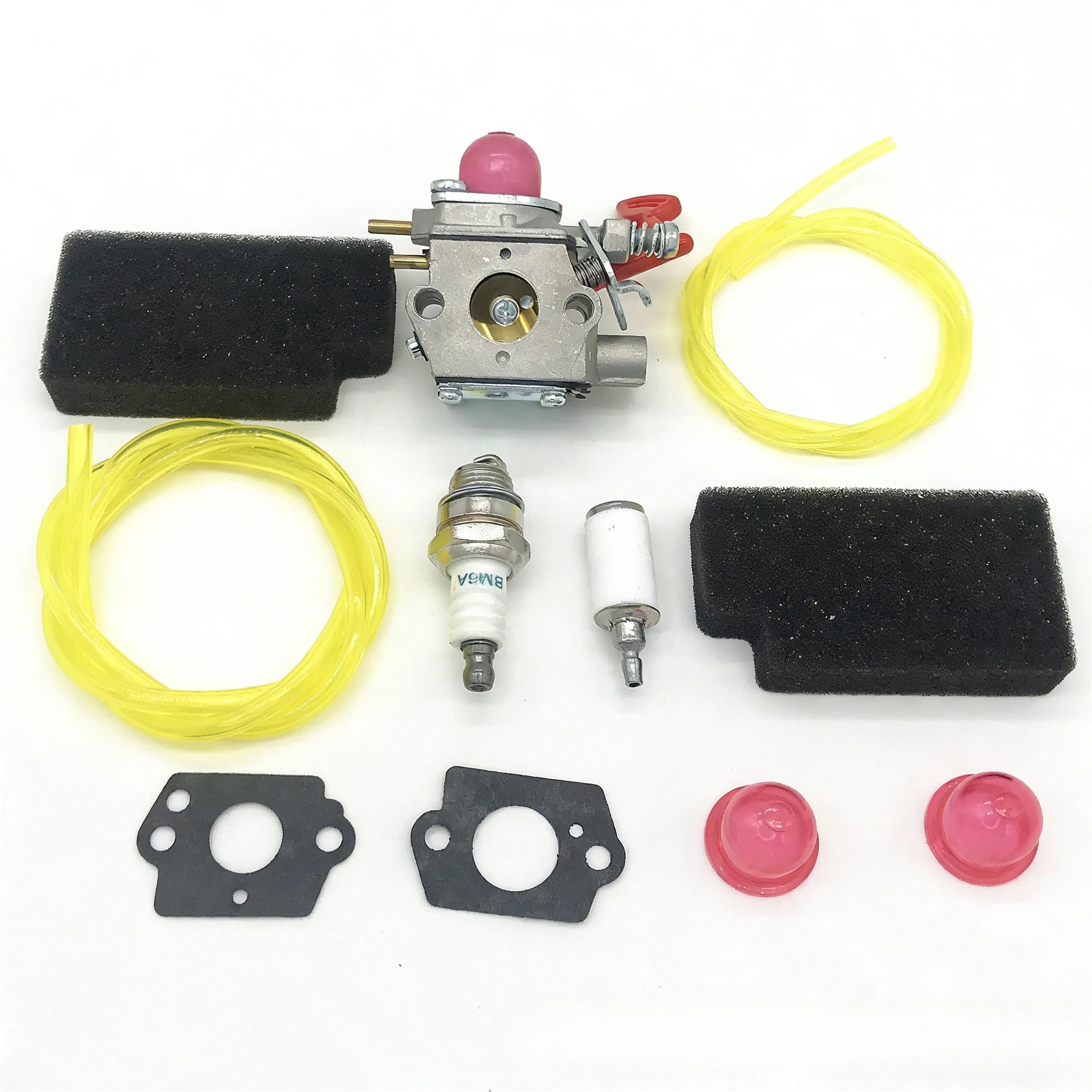 For Craftsman/Poulan WT-875 BVM200C - 545081855 Carburetor Kit Includes Fuel Line, Fuel Filter, Foam & More