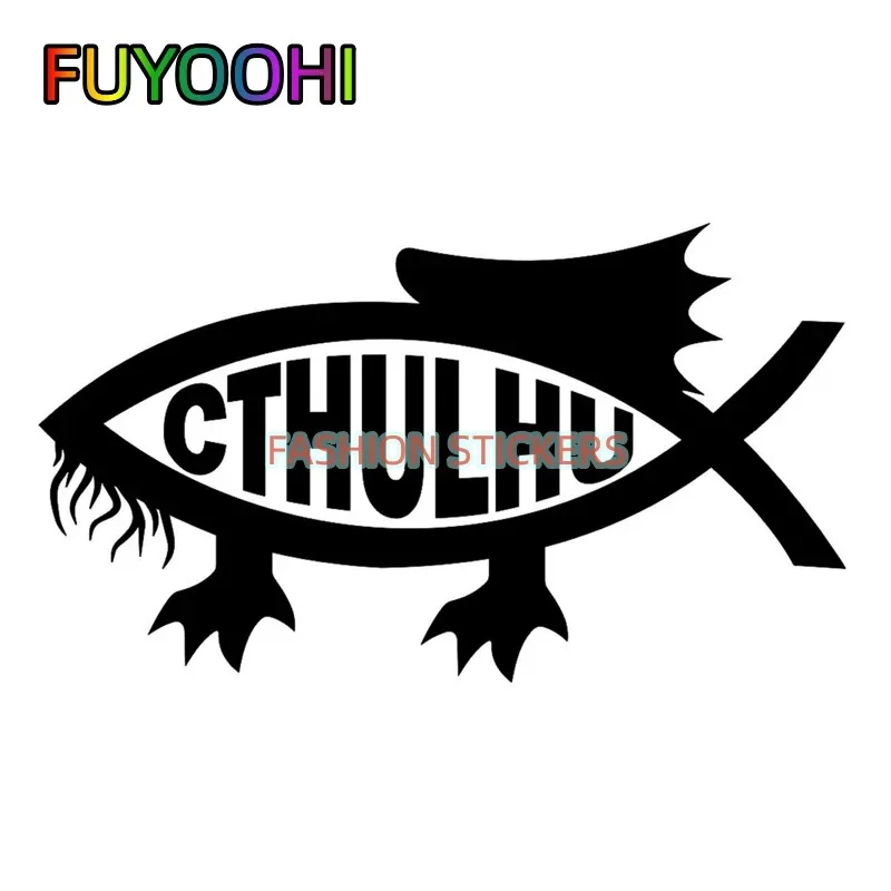 

FUYOOHI бутик-наклейки, внешние аксессуары, рыба Ктулху, модная автомобильная наклейка, декор, виниловая наклейка