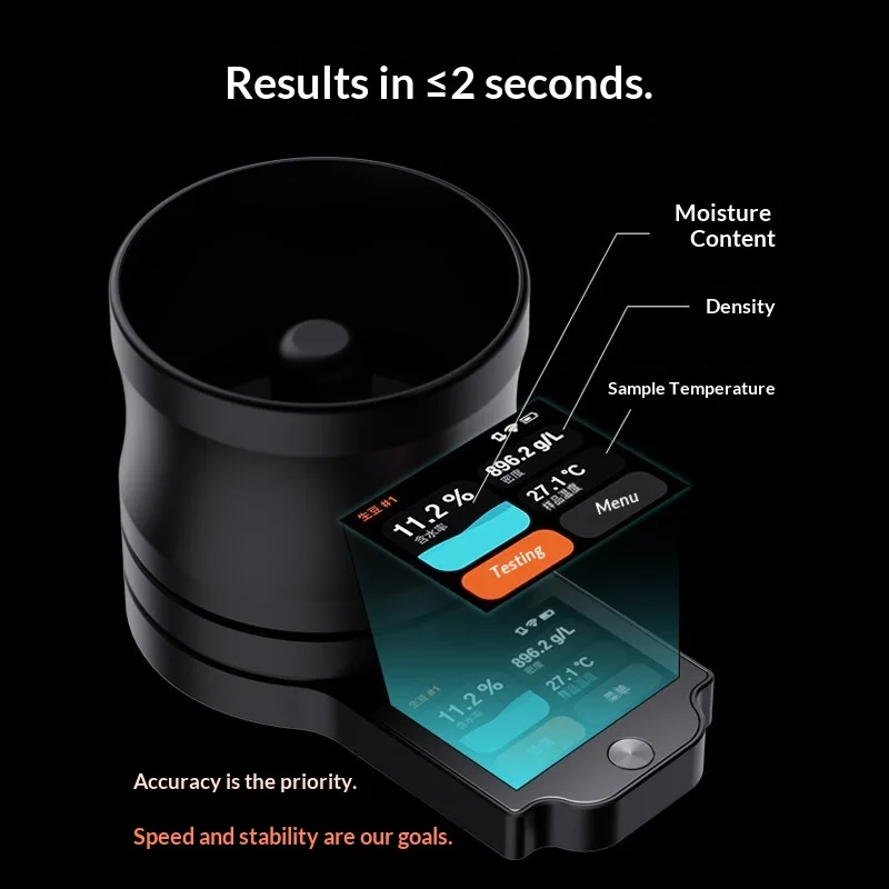 Difluid CoffMeter M1 Coffee Bean Moisture & Density Analyzer Green Coffee Bean Density Meter Moisture Measuring Instrument