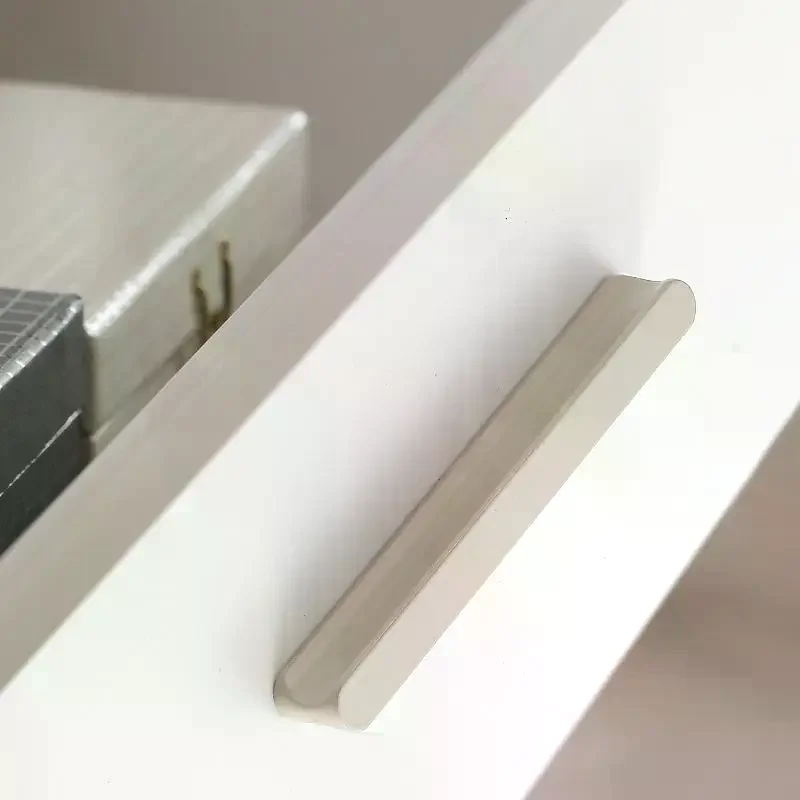 Modern Simple Light Luxury I-Shaped Cabinet Door Handle Extended Round Head Drawer Wardrobe Cabinet Furniture Door Handle