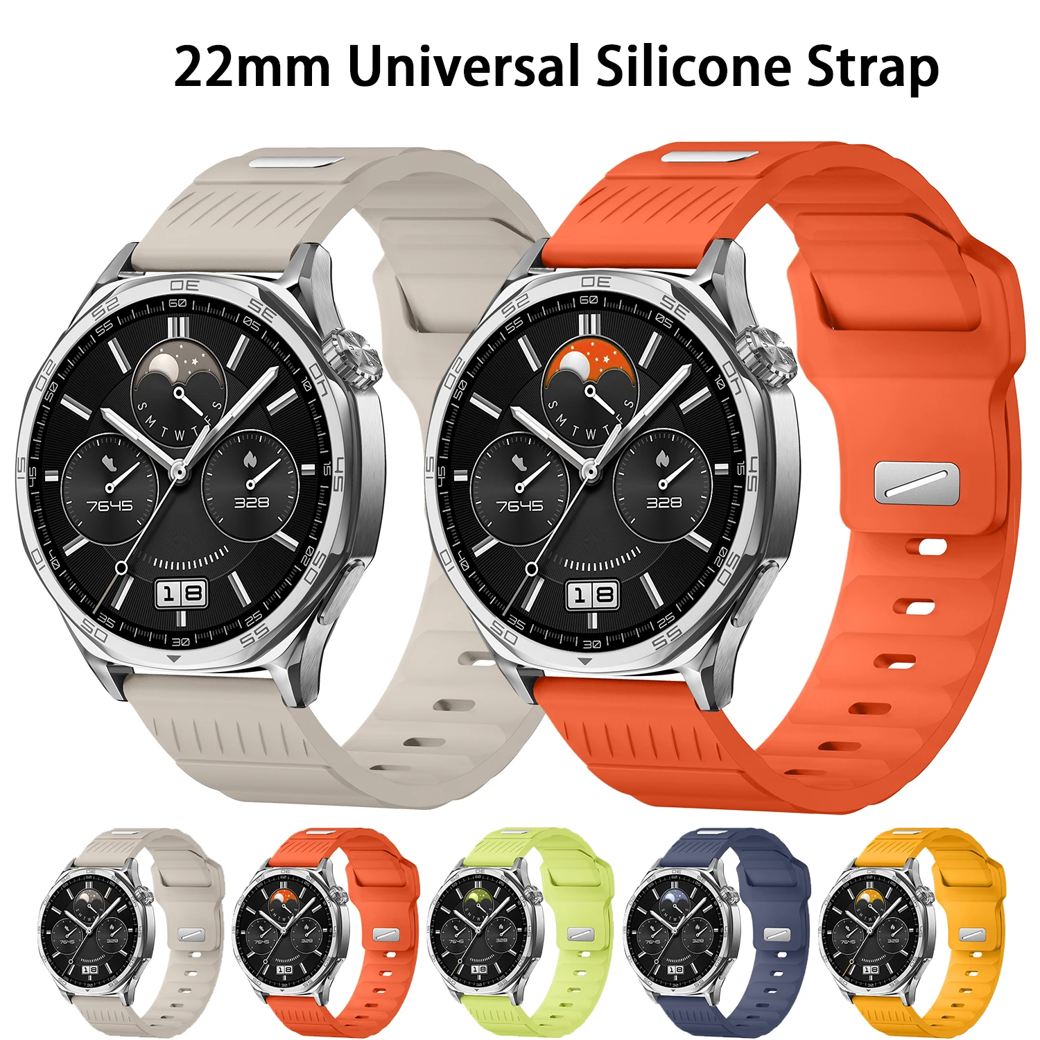 22 mm Band für Samsung Galaxy Watch 5/4/Classic/46 mm/42 mm für Garmin Venu 3 Silikonarmband Huawei GT4 46 mm/GT3/2 Pro Armband