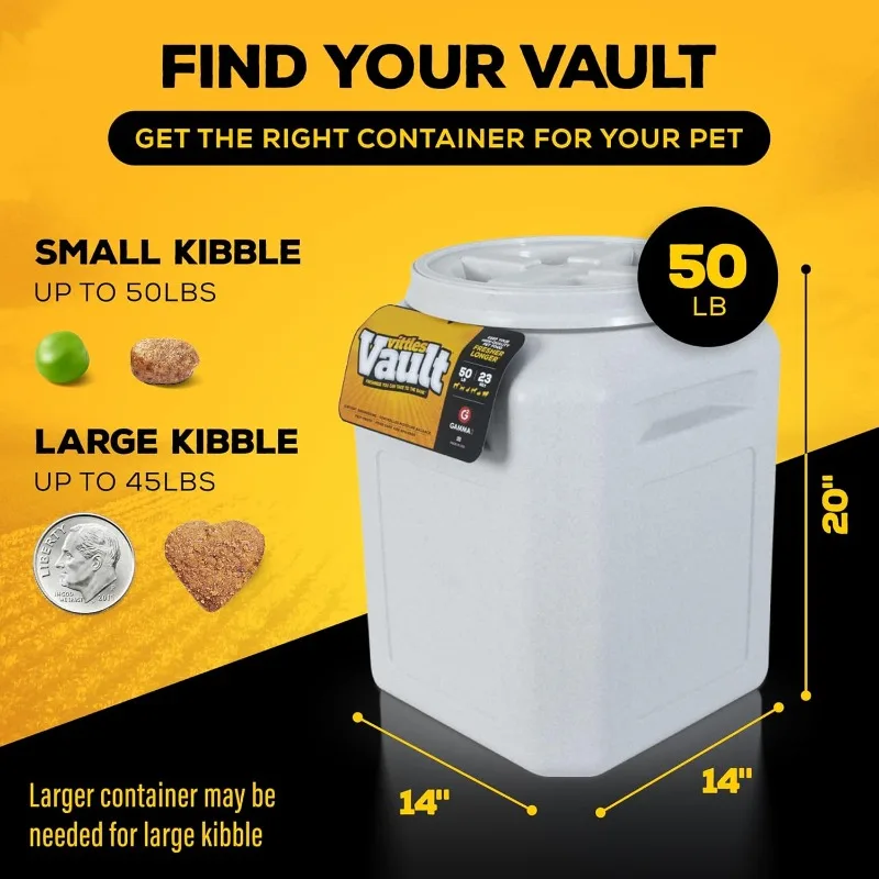 Vittles Vault Pet Food Storage Containers - Sealed Dog and Cat Food Storage Container, Fits up to 50lbs, Made in the USA image 2