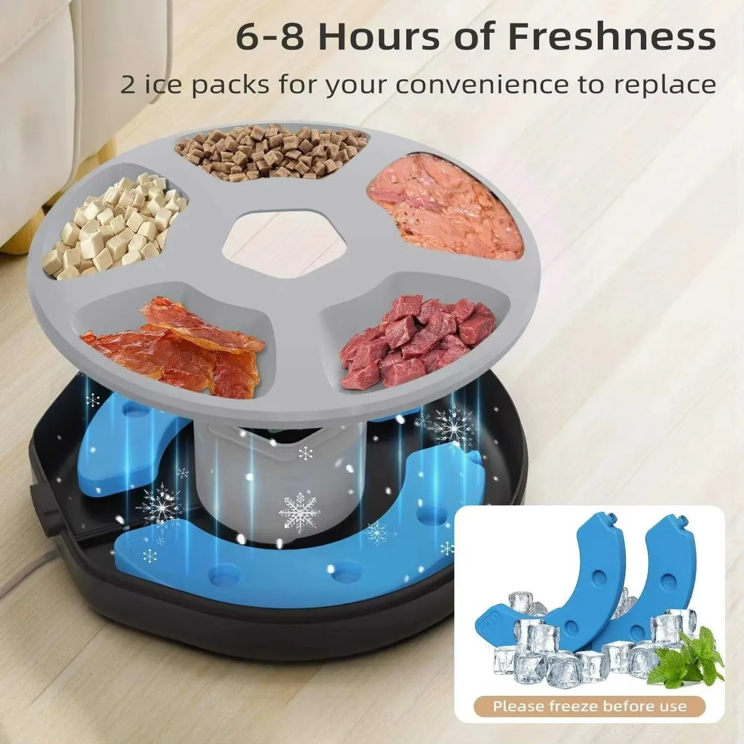 FurStarRechargeable Automatic Wet Food Feeder For Cats And Dogs, Wet Food Dispenser, Timed Feeding For Pets, Wet Food Bowl