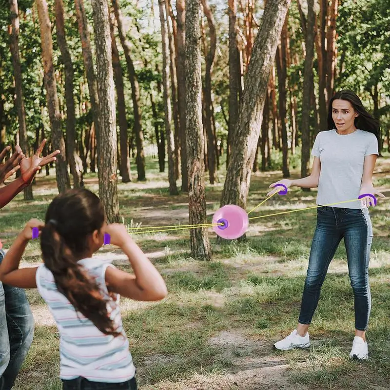 Bolas de velocidad Jumbo para tirar de la lanzadera, juguetes deportivos de doble jugador para exteriores, juegos divertidos de actividad familiar