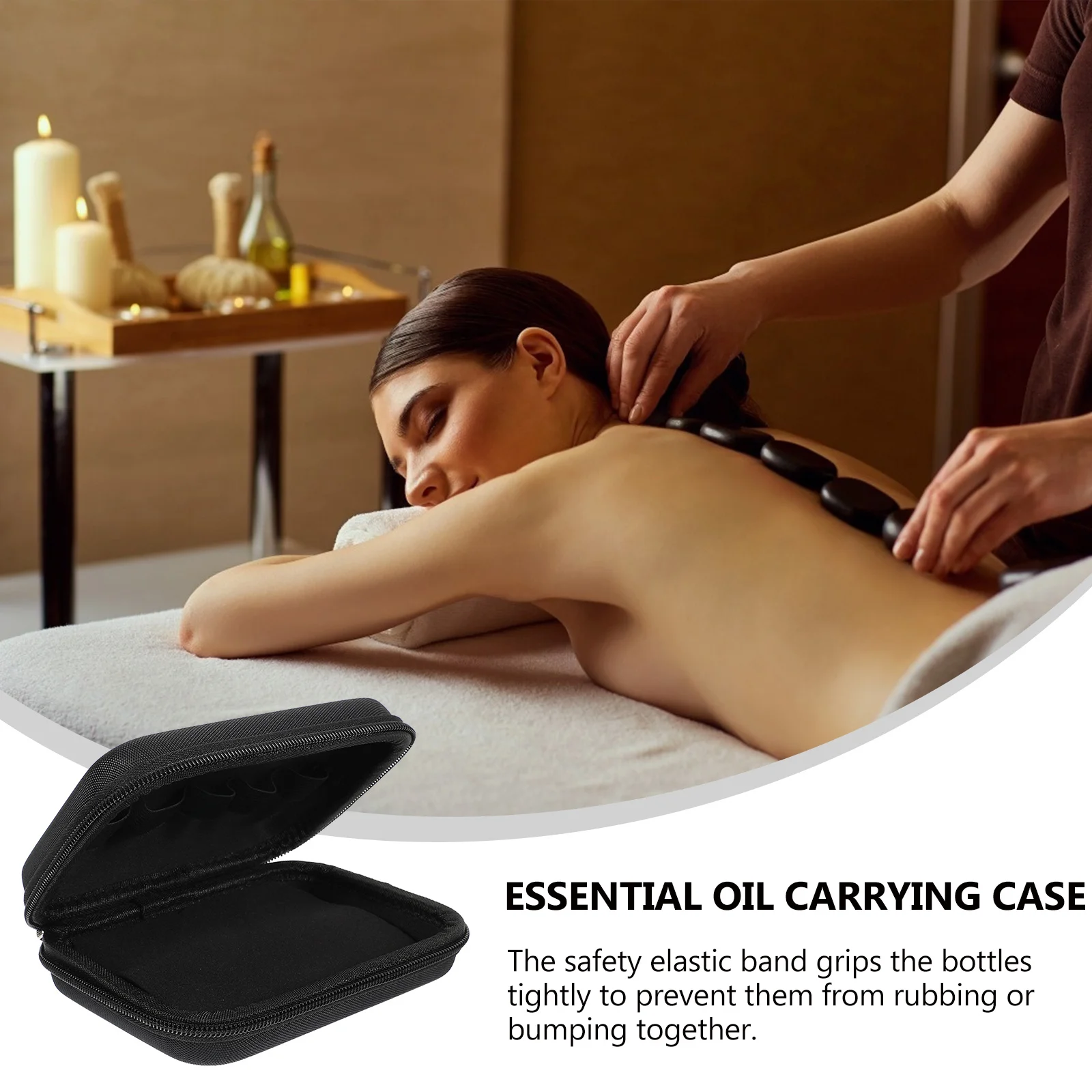 

Portable Essential Oil Carrying Case Travel Organizer 10 Roller Bottles Waterproof Shockproof Lightweight Storage Pouch