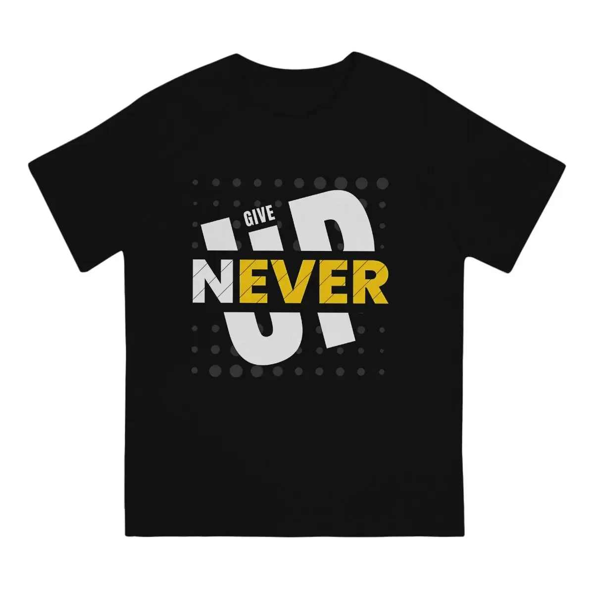 Novelty Never Give Up T-Shirts for Men O Neck 100% Cotton T Shirt Ready To Racing Short Sleeve Tees Printed Clothes