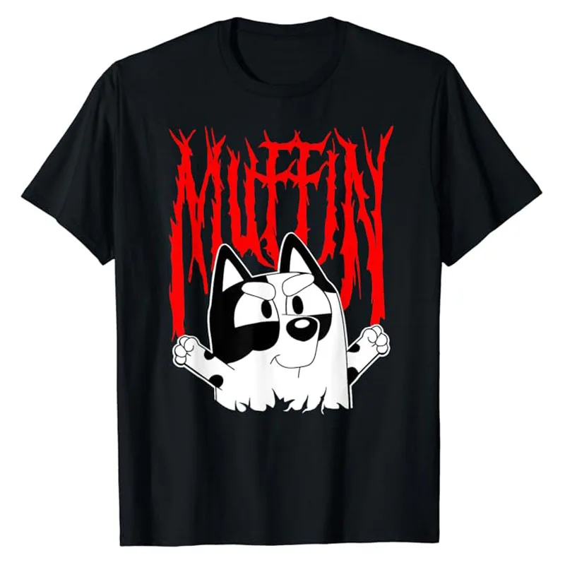 Rock N Roll Muffin T-Shirt Cute Cat Lover Graphic Tee Humor Funny Lovely Kitty Outfits Music Rap Hiphop Clothes Short Sleeve Top