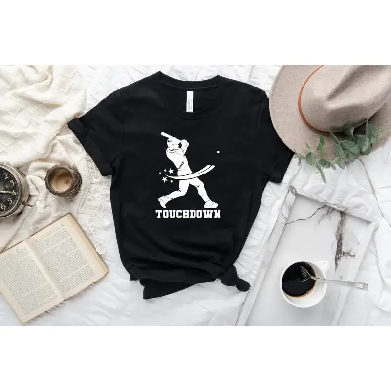 Baseball Fathers Day T Shirt Dad Touchdown For