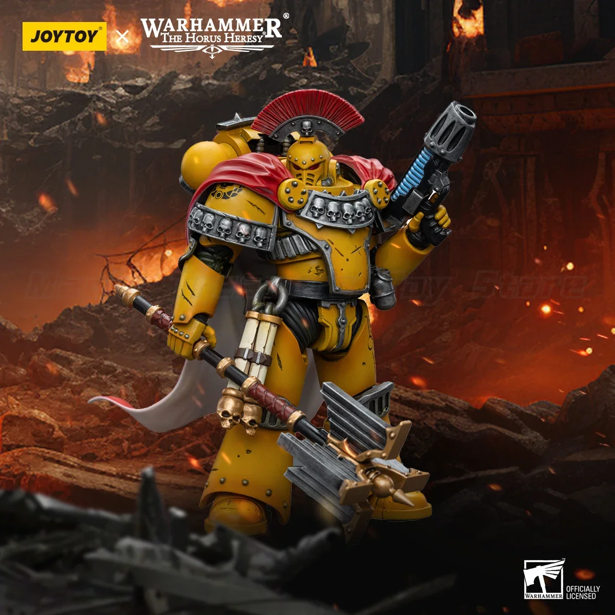 

In Stock JOYTOY 1/18 Action Figure Warhammer 40k Imperial Fists Legion Chaplain Consul Anime Action Figures Model Toys Gifts
