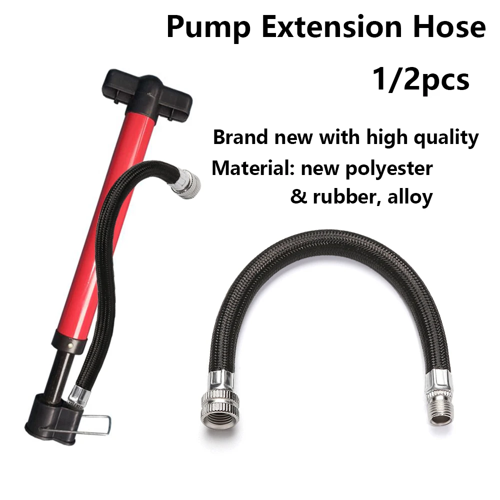 1/2PCS High quality Pumping Service Parts Portable Bike Hose Adapter Bicycle Pumps Tube Pipe Cord Pump Extension Hose