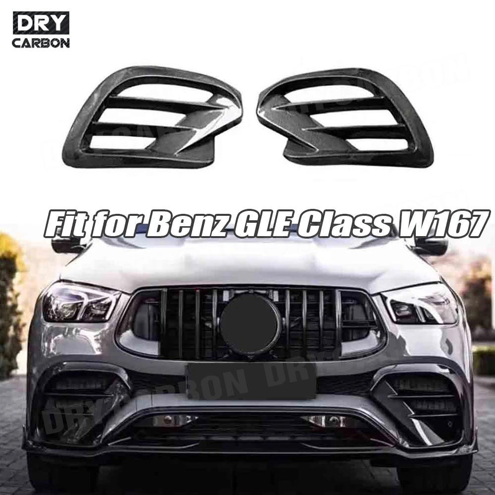 

Carbon Fiber Foglamp Mesh Grill Frame Body Kits FRP for Mercedes Benz GLE Class W167 GLE450 GLE53 AMG Sport SUV 2020 2021 2022