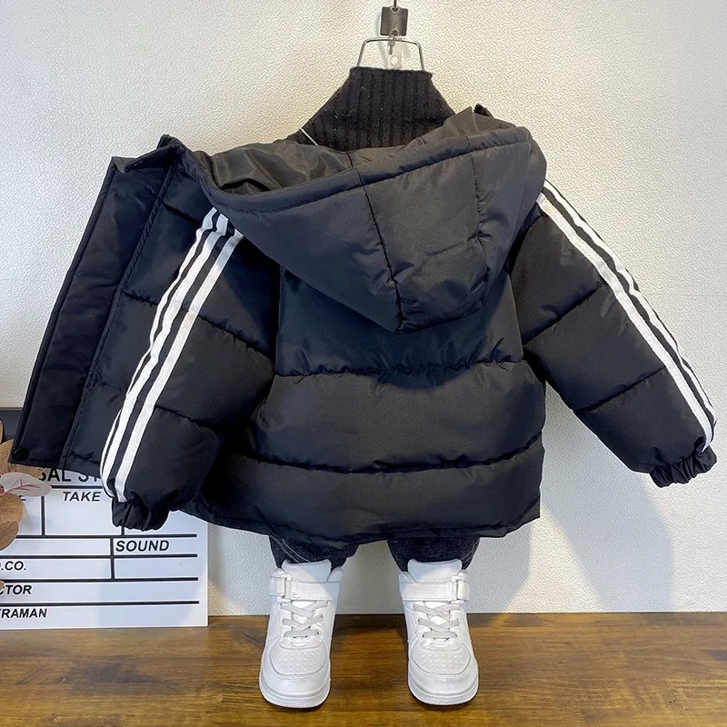 Boys Coat Jacket Cotton Windbreak Outerwear Overcoat 2023 Simple Spring Autumn Christmas Gift Warm Children\'s Clothing