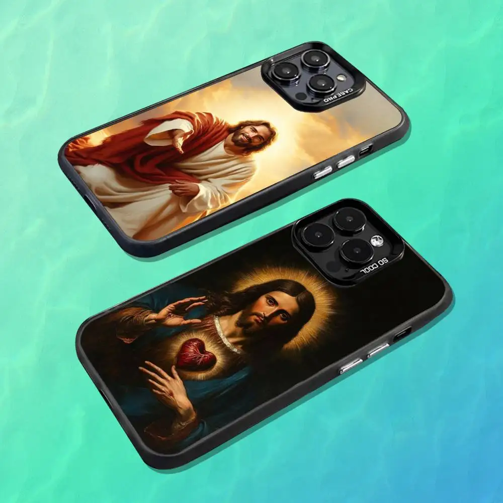 

Belief Religious Jesus Phone Case For iPhone 16,15,14,13,12,11,Mini,Pro,MAX Black Matte Shockproof Cover