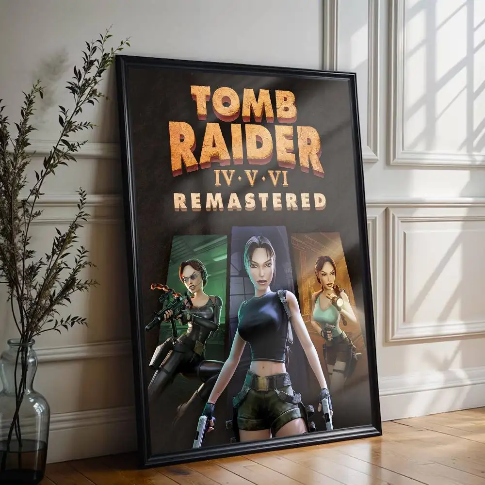 Game T-Tomb Raider lv-vi RemasteredPoster Self adhesive Art Waterproof Paper Sticker Wall Room Decor Print Home