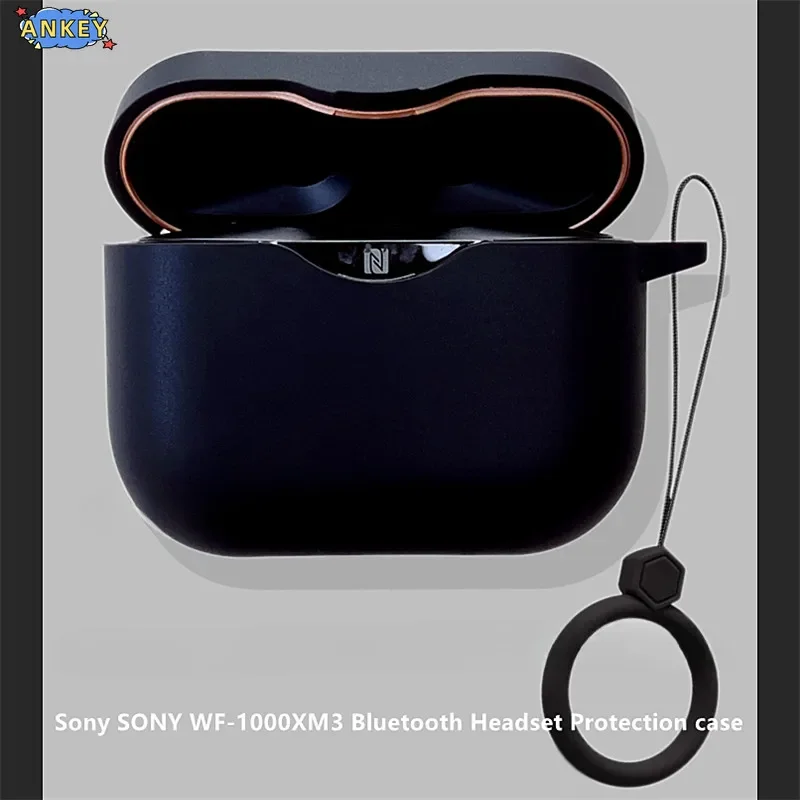 Custodia per Sony WF-1000XM3 Cover Guscio protettivo 1000xm3 Anello anticaduta Auricolari Bluetooth wireless in silicone morbido Trasporto