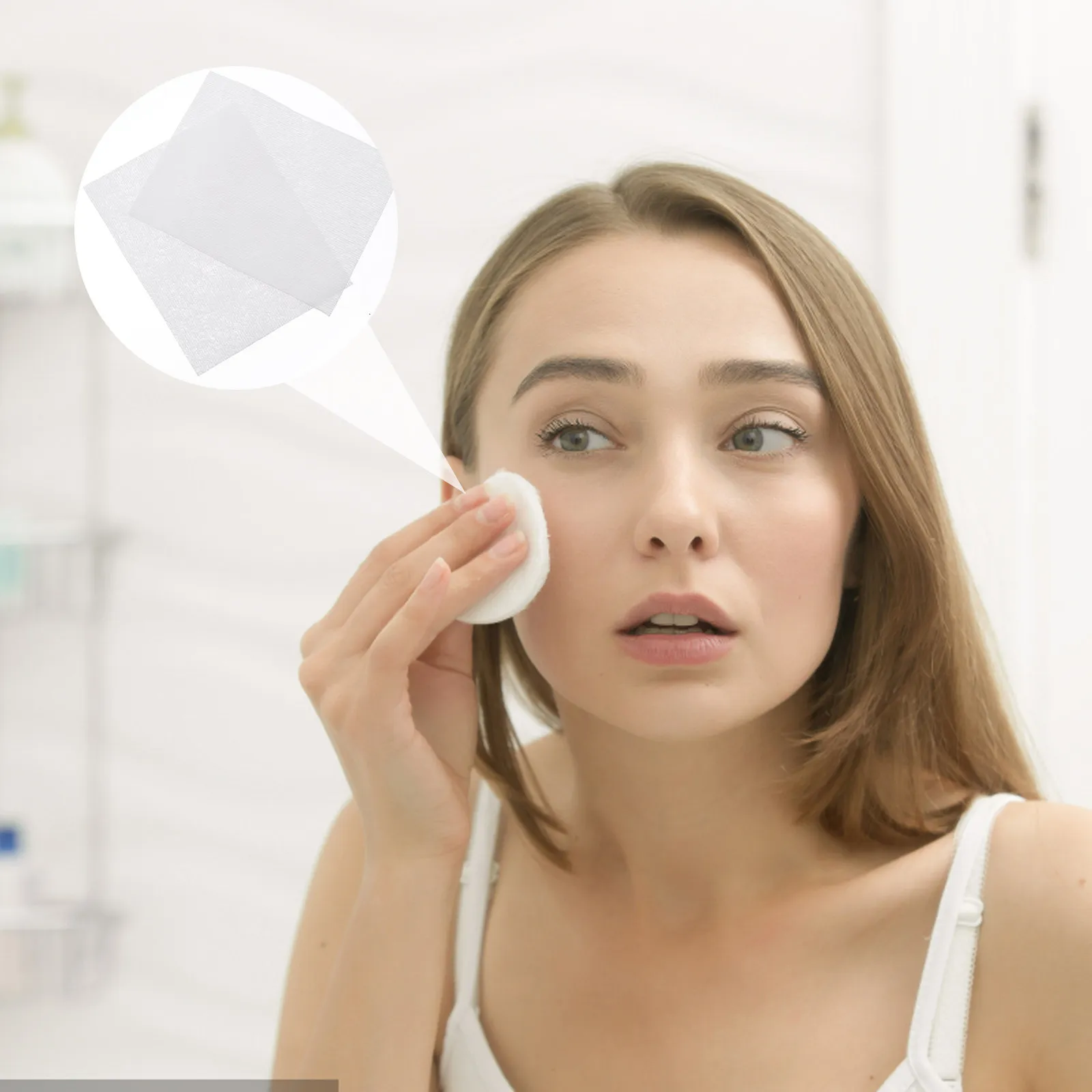 2000Pcs Disposable Facial Pads Premium Thin Lightweight Makeup Remover Patches for Sensitive Skin Polishing Buffing Solvent