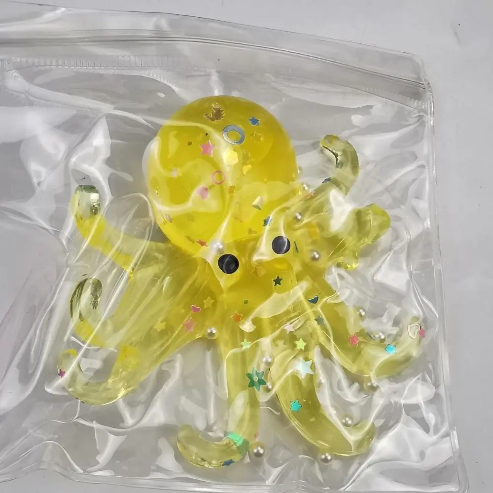 Simulation Squishy Ocean Octopus Stretched Glitter Sensory Fidget Ball Pinch Cute Animals Slow Rebound Toy Office Workers