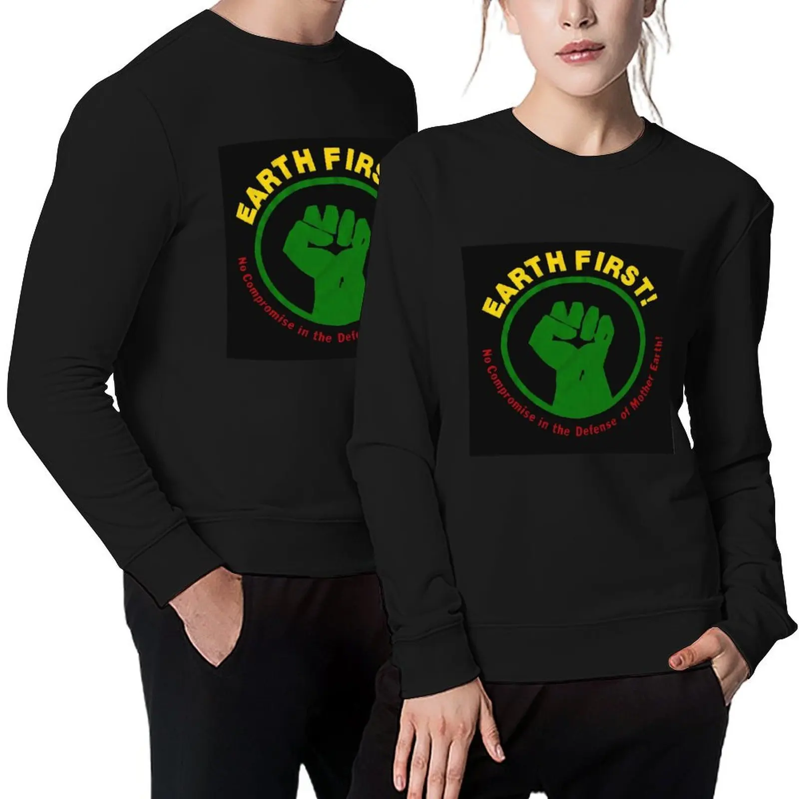 

Earth First! Pullover tracksuit men male clothes aesthetic clothing autumn new products winter man sweatshirt